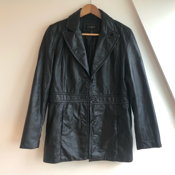 Y2K Vintage Leather blazer Jacket | M - Picture 3 of 13